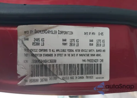 2006 Dodge Charger Rt z USA, uszkodzony, nr VIN 2B3KA53HX6H136680